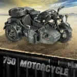 750 Motorcycle – detail kovového modelu