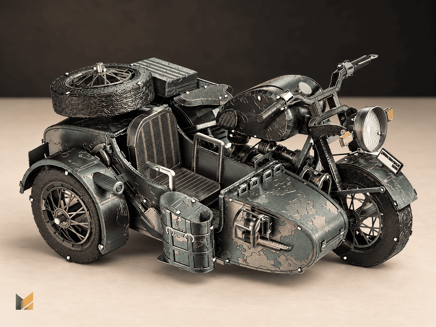 750 Motorcycle 750 Motorcycle – kovový 3D model