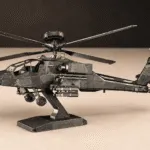 AH-64 Apache – kovový 3D model vrtuľníka