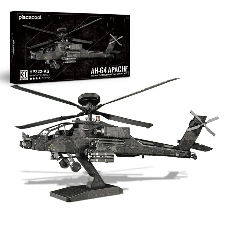 AH-64 Apache – hotový kovový 3D model