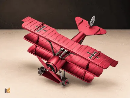 Fokker Dr.I – kovový 3D model lietadla