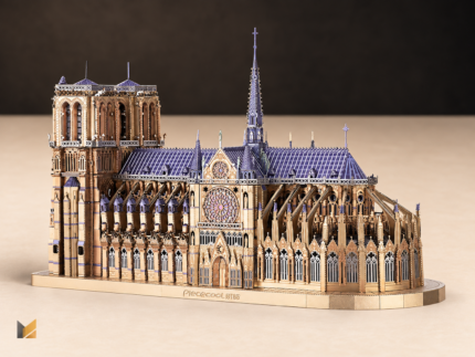 Katedrála Notre-Dame – kovový 3D model