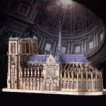 Katedrála Notre-Dame – detail hotového kovového 3D modelu