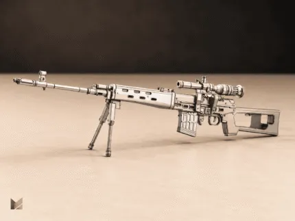 SVD Dragunov – kovový 3D model