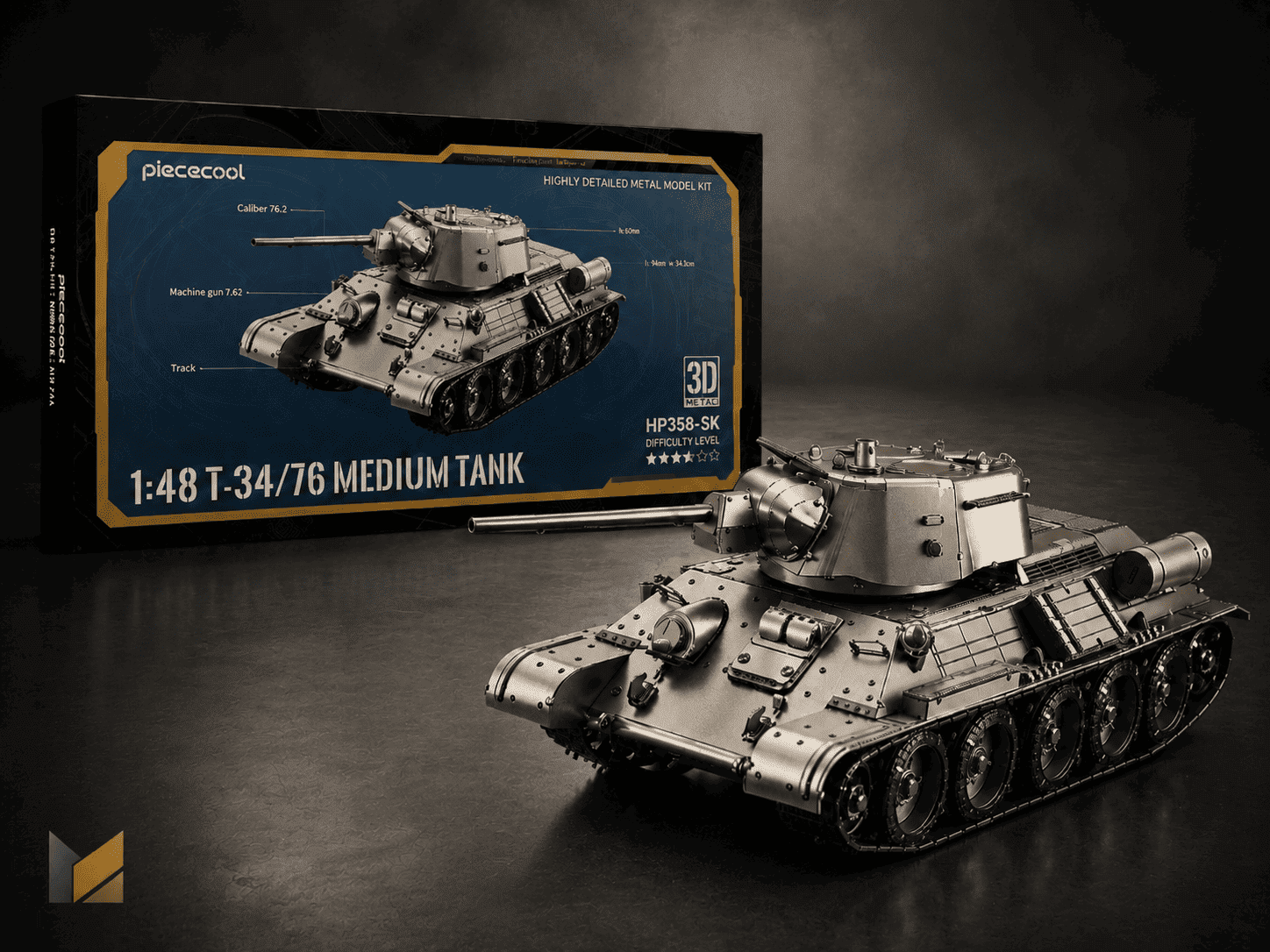 T-34 1_ T-34 – kovový 3D model tanku